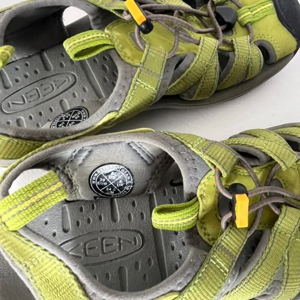 Keen Newport H2 Water Sandals Men's Size 6 Green Waterproof Bungee Lace Casual